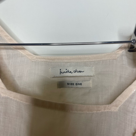 Innika Choo Anite Eayte Frille Blouse in cream Tan O/S - Picture 4 of 7